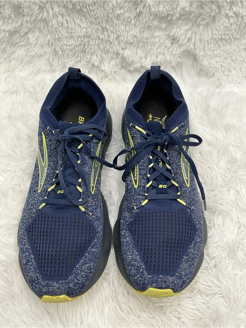 Brooks Glycerin Sneakers Size 11 Blue Navy Yellow Stealthfit 20 Running Shoe